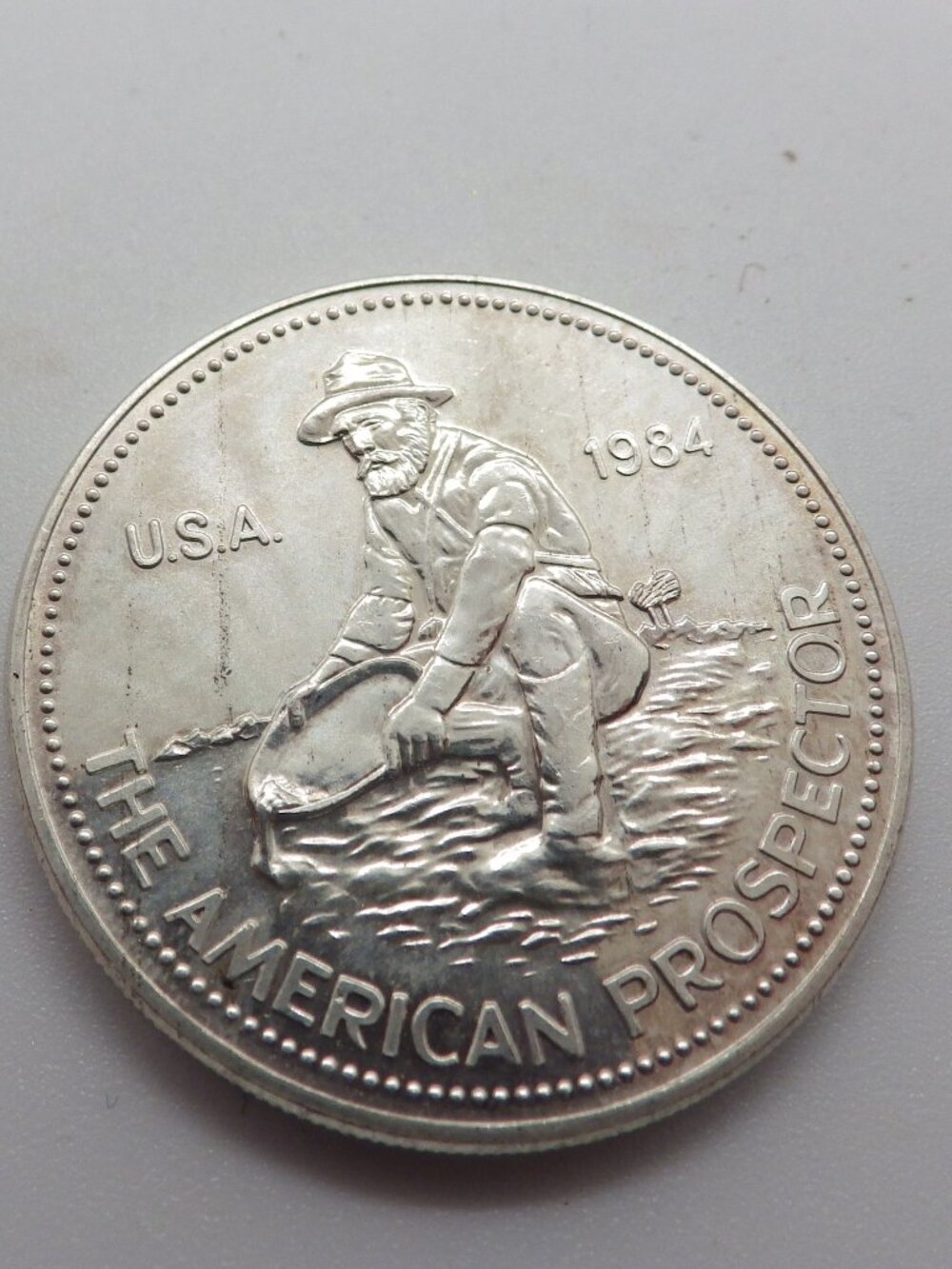 1984 Engelhard American Prospector Coin1 Oz 999 Fine Silver 822C